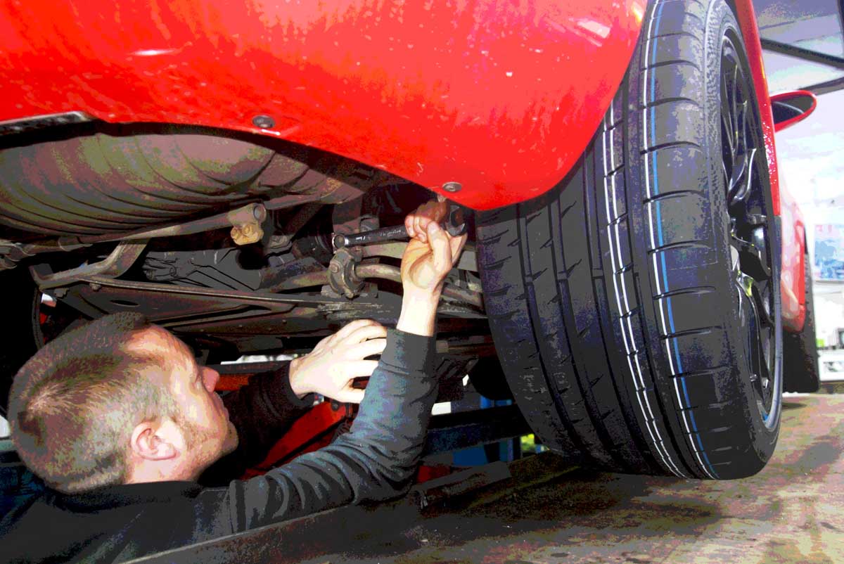 Porsche four wheel alignment & corner weighting service