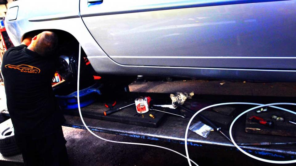 Refitting nylon fuel lines to the Porsche 928 in the Devon Workshop