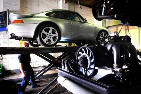 RUF BTR 993 inspected at Braunton Engineering, North Devon