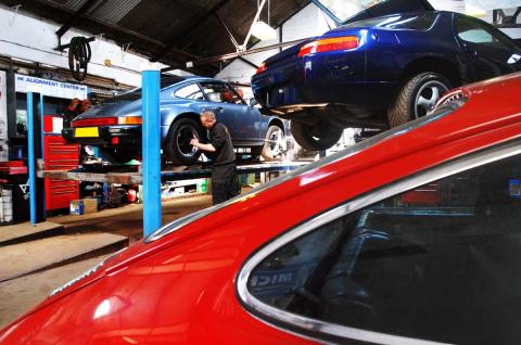 A few Porsche's visit Devon for repair at Braunton Engineering