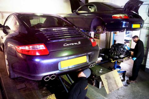 Porsche MOT test at Porsche specialist with its own testing station in Devon