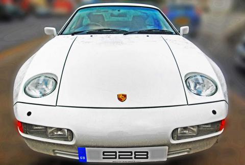 A white Porsche 928 S4 manual in Braunton for cambelt service